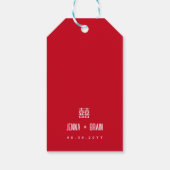 Red Dragon | Doppeltes Glück Vielen Dank Geschenkanhänger (Rückseite)