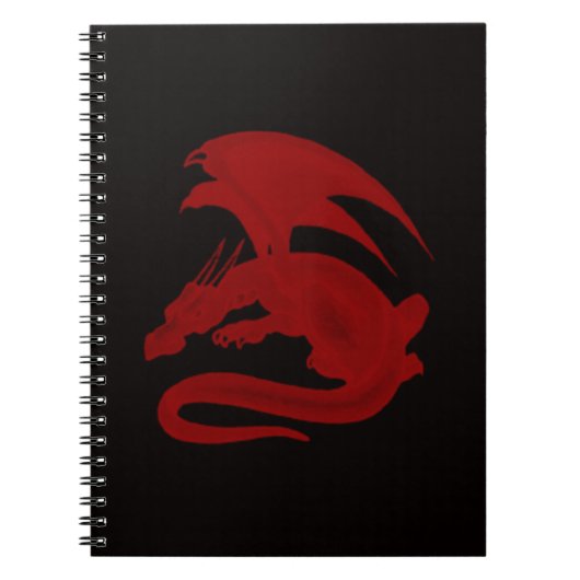 Red Dragon Drakon Maionios Spiral Notebook Notizblock (Vorderseite)
