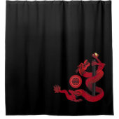 Red Dragon Duschvorhang (Vorderseite)