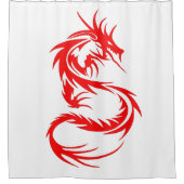 Red Dragon Duschvorhang (Vorderseite)