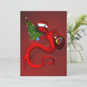 Red Dragon Einladung (Stehend Vorderseite)