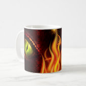 Red Dragon Eye & Fire Personalisiert Coffee Tasse, Kaffeetasse (Vorderseite Links)