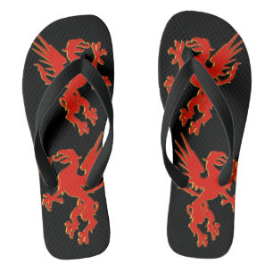 Red Dragon Flip Flops Badesandalen