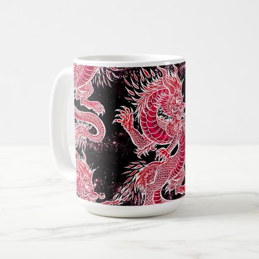 Red Dragon Galaxy Kaffeetasse (Vorderseite Links)