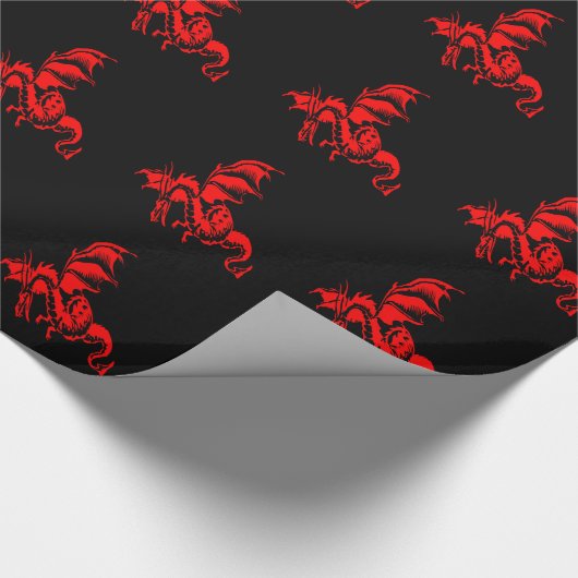Red Dragon Geschenkpapier (Ecke)