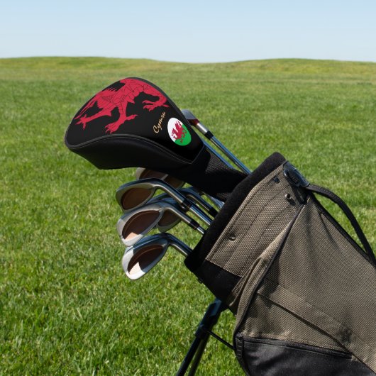 Red Dragon Golf Wales, Golfspielen, walisische Fla Golf Headcover (In SItu)