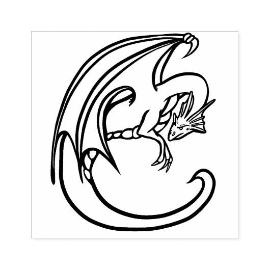 Red Dragon Gummistempel (Prägung)