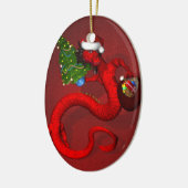 Red Dragon Keramikornament (Links)