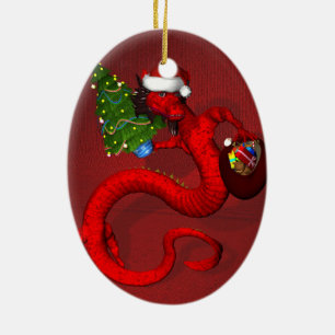 Red Dragon Keramikornament