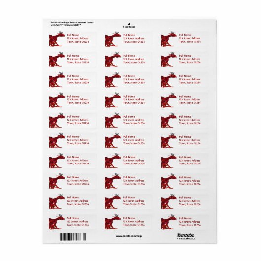 Red Dragon Mailing Labels (Vorne)