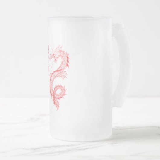 Red Dragon Mattglas Bierglas (VorderseiteRechts)