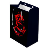 Red Dragon Mittlere Geschenktüte (Rückseite Schrägansicht)