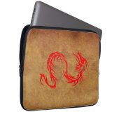 Red Dragon on Parchment-Stiel Laptop Sleeve (Vorne Rechts)