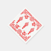 Red Dragon Oriental Cocktail Napkins Serviette (Ecke)