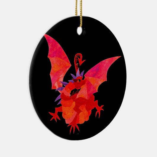 Red Dragon Ornament (Rechts)