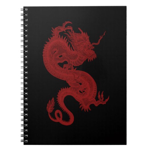 Red Dragon Pendragon Spiral Notebook Notizblock (Vorderseite)