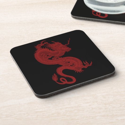 Red Dragon Pendragon Untersetzer (Linke Seite)