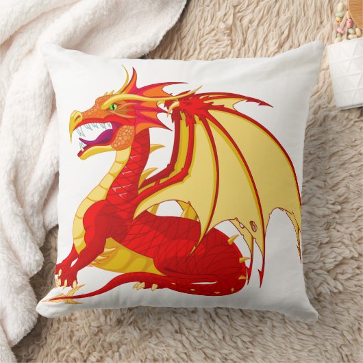 Red Dragon Pillow Kissen (Decke)