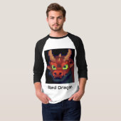 Red Dragon Pixel Art T Shirt (Vorne ganz)