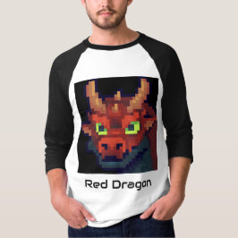 Red Dragon Pixel Art T Shirt
