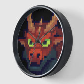 Red Dragon, pixel art Uhr (Winkel)