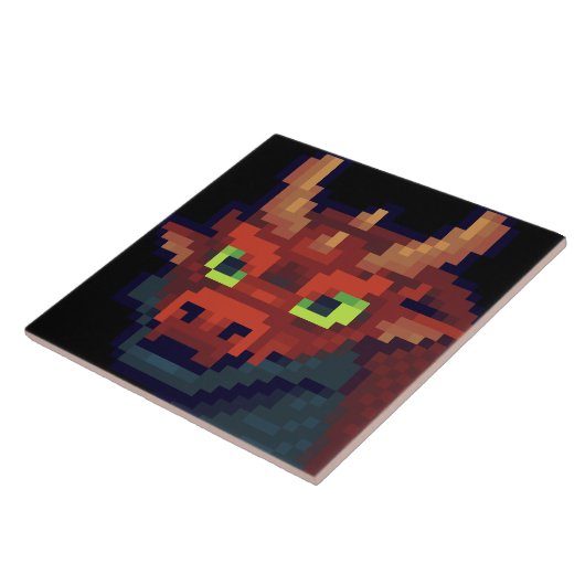Red Dragon pixelart Fliese (Seite)