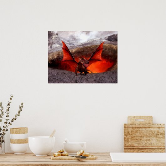 Red Dragon Poster (Küche)