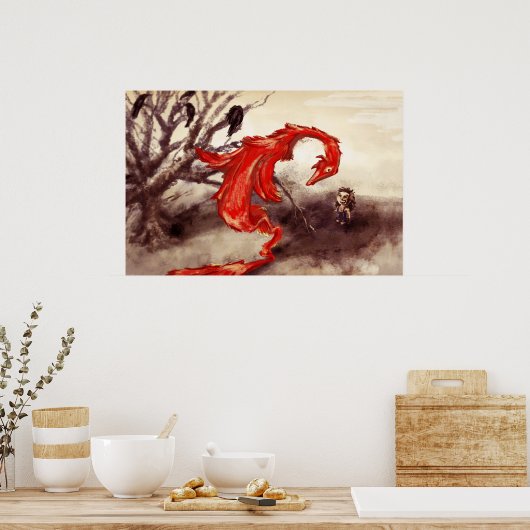 Red Dragon Poster (Küche)