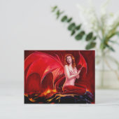 Red Dragon Postkarte (Stehend Vorderseite)
