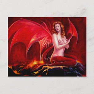 Red Dragon Postkarte