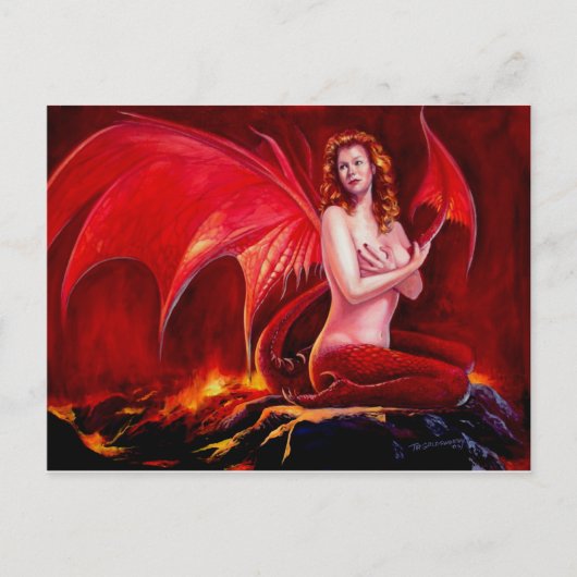 Red Dragon Postkarte (Vorderseite)