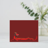 Red Dragon Postkarte (Stehend Vorderseite)