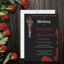 Red Dragon Rose Sword Wedding