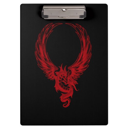 Red Dragon Ryuu Clipboard Klemmbrett (Vorderseite)