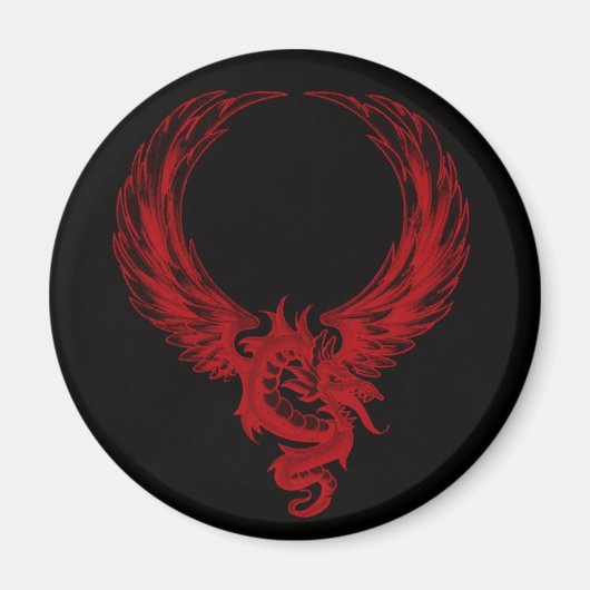 Red Dragon Ryuu Magnet (Vorne)
