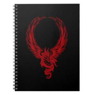 Red Dragon Ryuu Spiral Notebook Notizblock