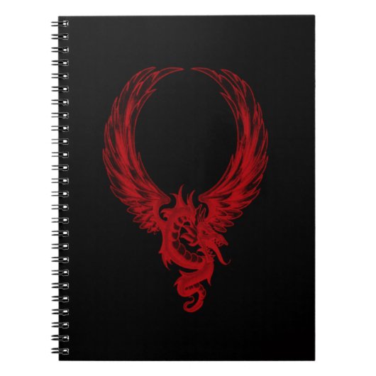 Red Dragon Ryuu Spiral Notebook Notizblock (Vorderseite)