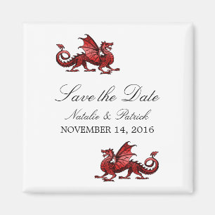Red Dragon Save the Date Magnet