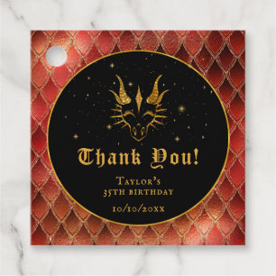 Red Dragon Scales Gold Geburtstag Vielen Dank Geschenkanhänger