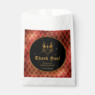 Red Dragon Scales Gold Geburtstag Vielen Dank Geschenktütchen