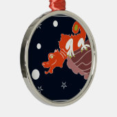 Red Dragon Silbernes Ornament (Rechts)