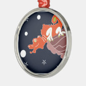 Red Dragon Silbernes Ornament (Links)