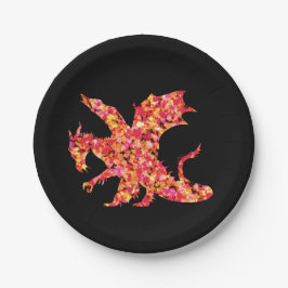 Red Dragon Splatted Paint Pappteller