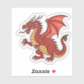 Red Dragon Sticker (Blatt)