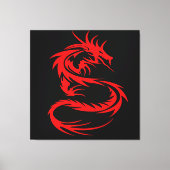Red Dragon Stretched Canvas Print Leinwanddruck (Vorderseite)