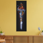 Red Dragon Sword Fantasy Leinwanddruck (Insitu (Wohnzimmer))