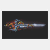 Red Dragon Sword Fantasy Rechteckiger Aufkleber (Vorderseite)