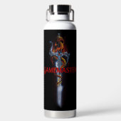 Red Dragon Sword Fantasy Trinkflasche (Rückseite)
