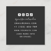 Red Dragon Tattoo Artist Quadratische Visitenkarte (Rückseite)