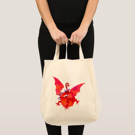 'Red Dragon' Tote Bag Tragetasche (Vorderseite (Produkt))
